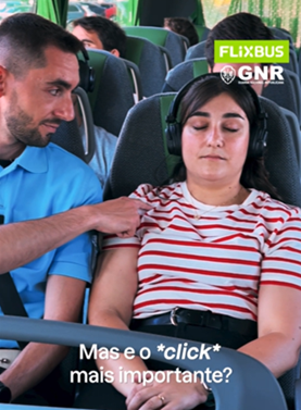 GNR e FlixBus unem-se em campanha de sensibilização para o uso do cinto de segurança nos autocarros