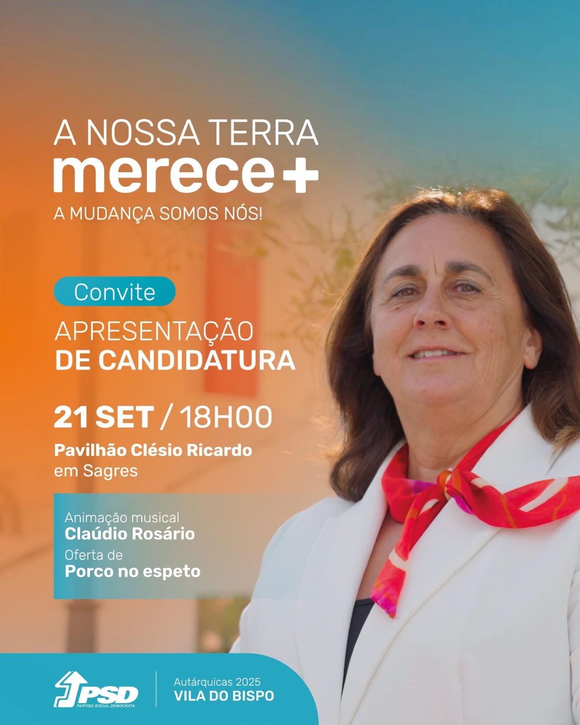 Apresentação oficial da candidatura do PSD às autárquicas 2025 a Vila do Bispo