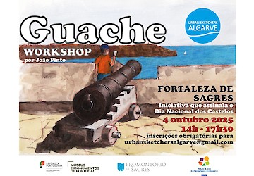 Fortaleza de Sagres celebra Dia Nacional dos Castelos, com workshop de guache, recital de violoncelo e uma visita contextualizada pelo arqueólogo Rui Pedro Barbosa