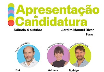 Rui Tavares presente na Apresentação Pública das listas do LIVRE em Faro