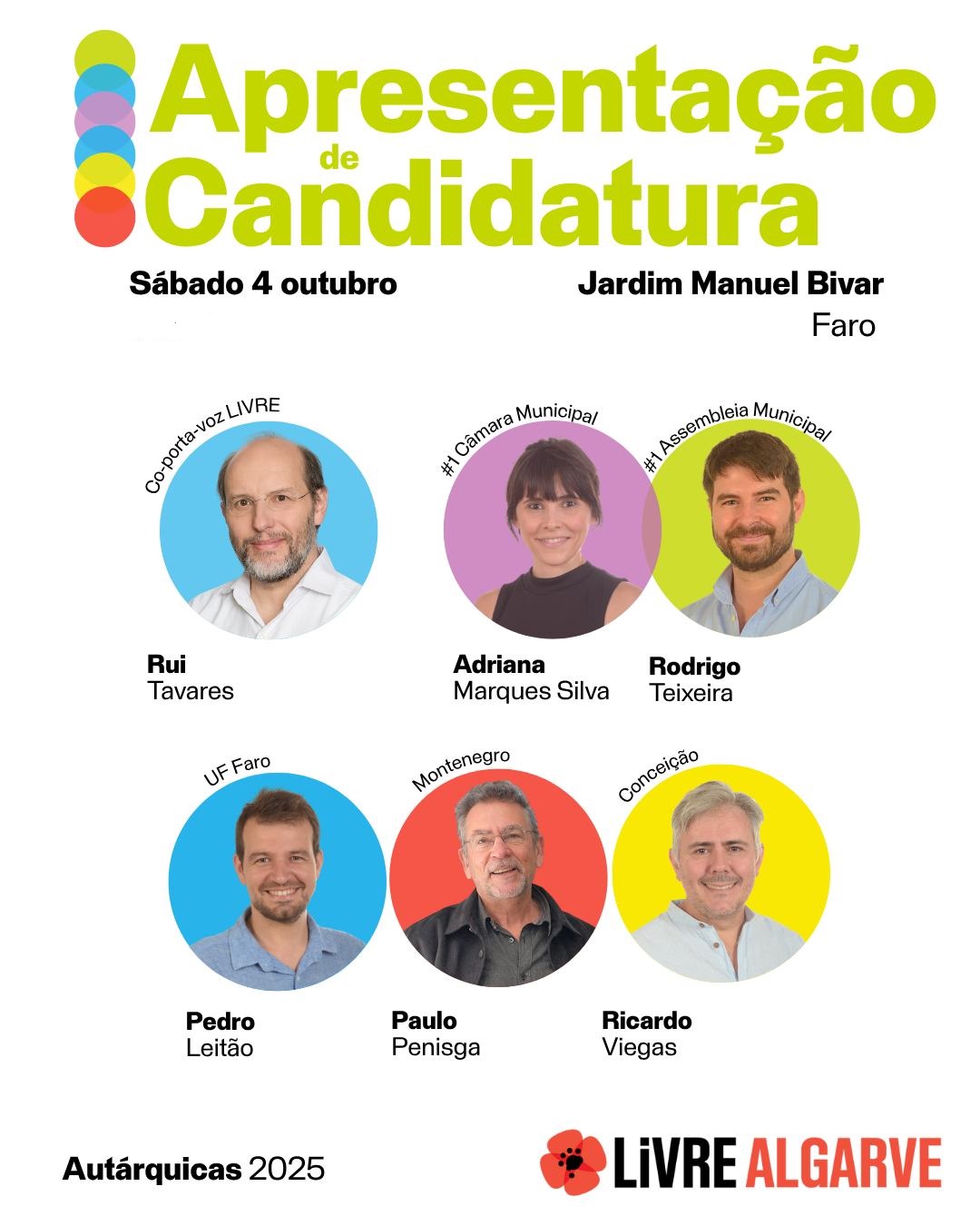 Rui Tavares presente na Apresentação Pública das listas do LIVRE em Faro