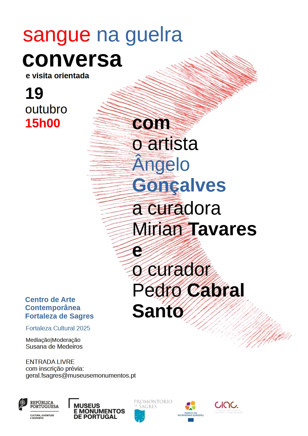 Conversa com Ângelo Gonçalves e curadores a partir da exposição “sangue na guelra”