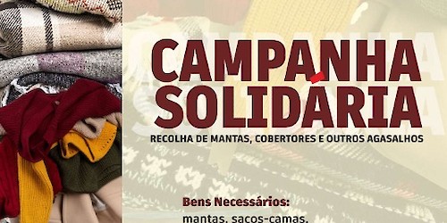 Campanha apela à doação de mantas cobertores e agasalhos