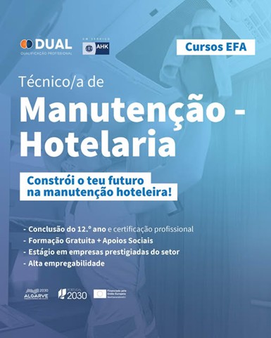 DUAL inicia curso EFA de Cozinha/Pastelaria e prepara formação em Manutenção Hoteleira no Algarve