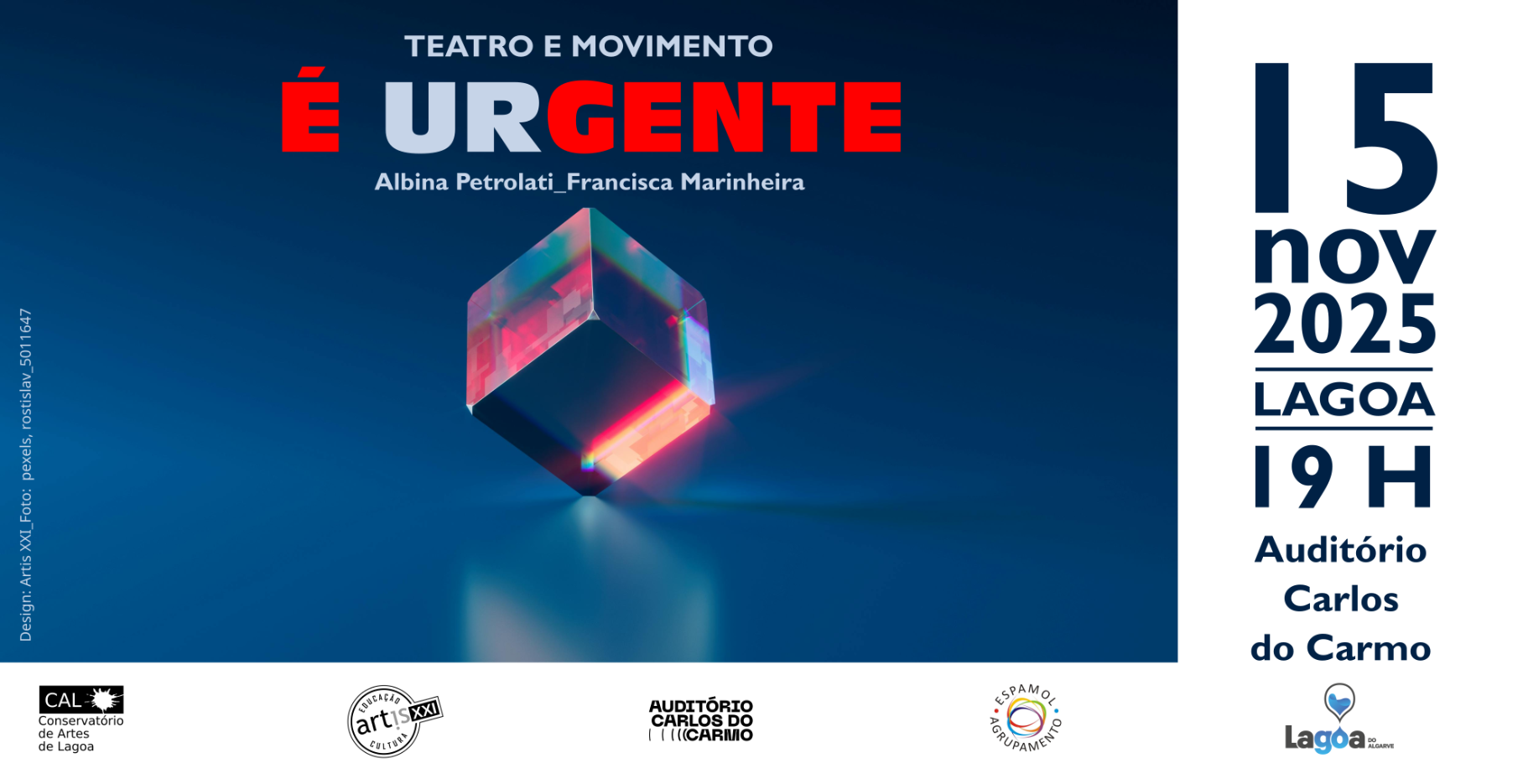 “É URGENTE” - Um espetáculo de teatro e movimento inspirado em Eugénio de Andrade