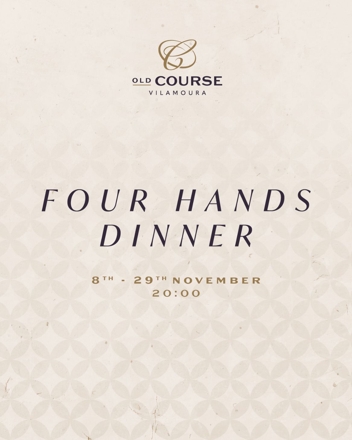 Novembro no Old Course Vilamoura: 4 Hands Dinner