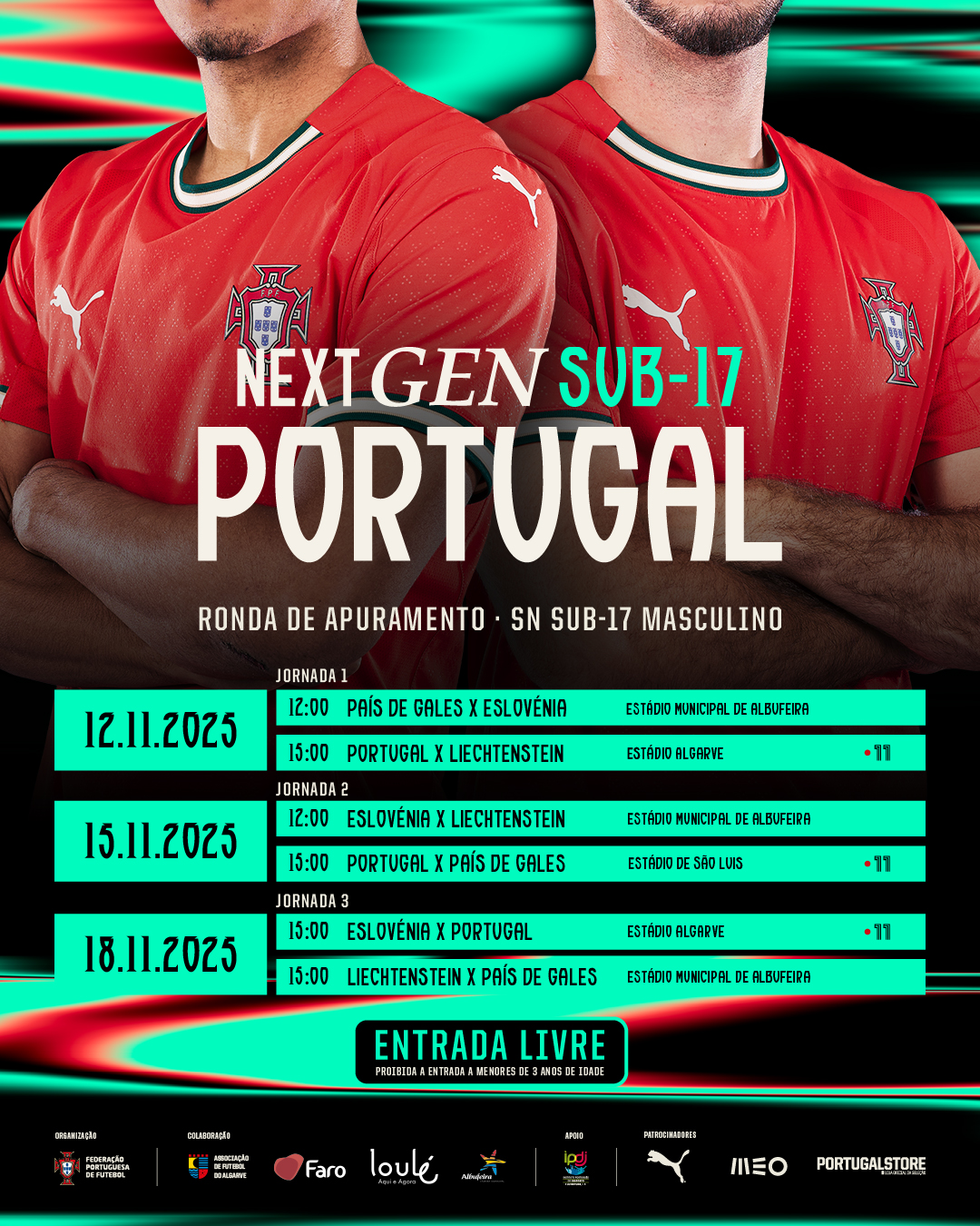 Portugal inicia apuramento para o Europeu Sub17 no Algarve