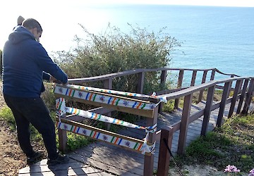 Escadaria de acesso à praia da Salema interdita