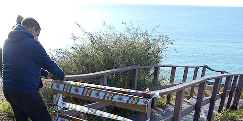 Escadaria de acesso à praia da Salema interdita