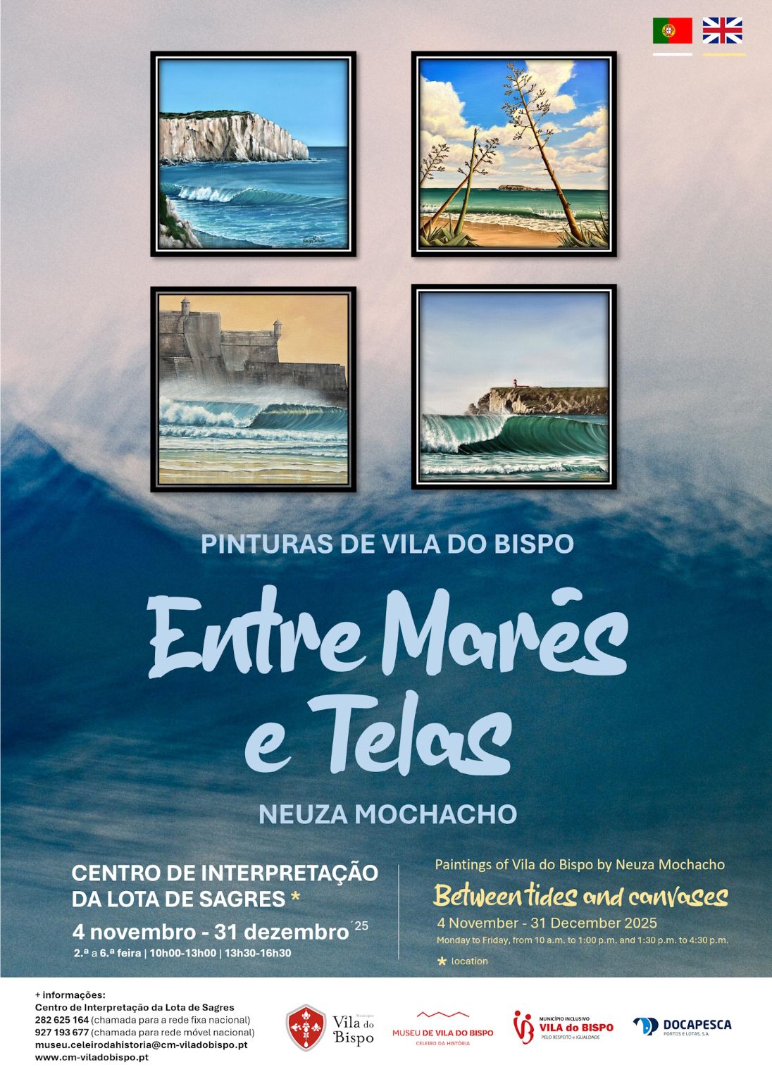 Exposição “Pinturas de Vila do Bispo - Entre Marés e Telas" de Neuza Mochacho