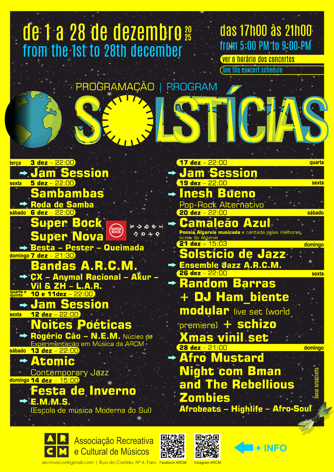 A ARCM abre as portas aos vizinhos em dezembro com o evento gratuito SOLSTíCIAS e lança o mês com concerto beneficente a favor da Apatris 21