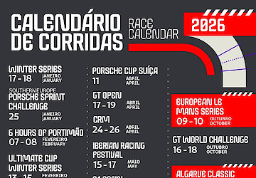 Calendário 2026: duas dezenas de provas confirmadas no Autódromo Internacional do Algarve