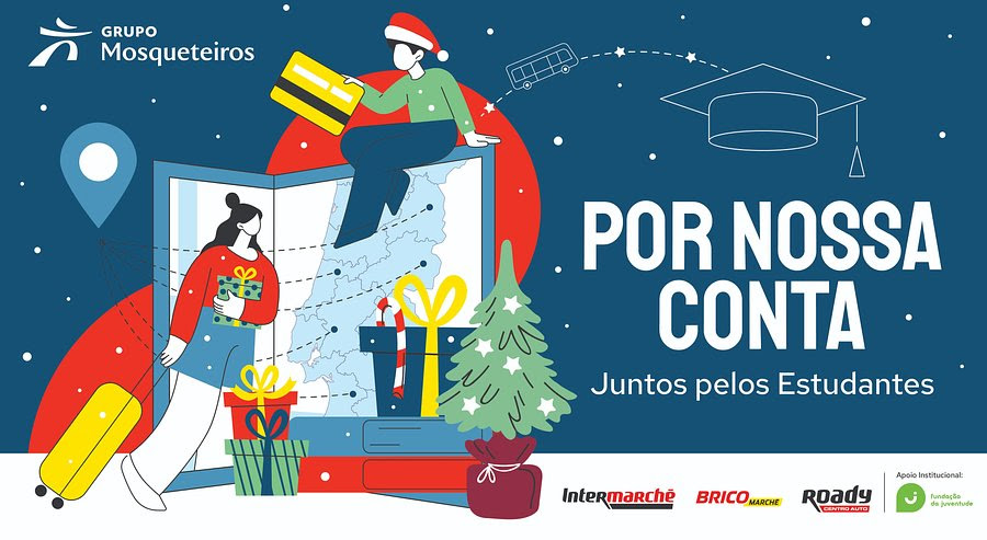 Este Natal, o Grupo Mosqueteiros desafia estudantes a oferecerem propinas a um amigo