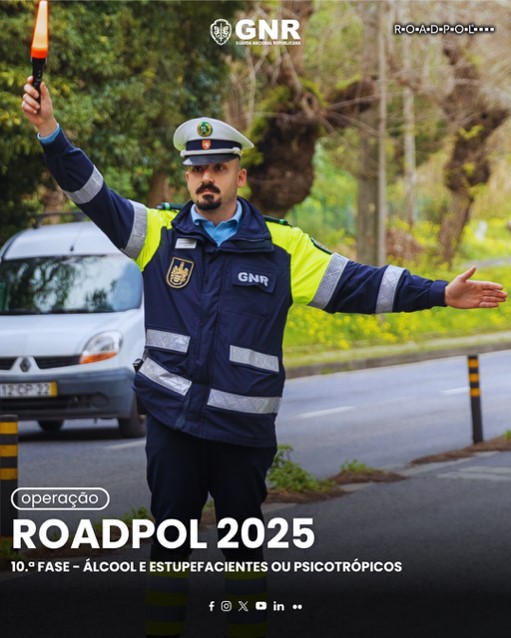 Operação “RoadPol" – Álcool e Estupefacientes ou Psicotrópicos" (15 a 21 de dezembro)