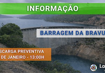Aviso à População – Descarga Preventiva na Barragem da Bravura