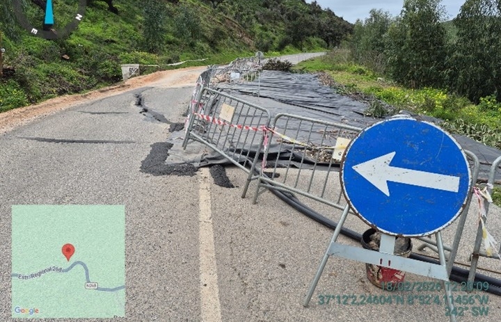 Abatimento na Estrada Regional 268 – Bordeira/Carrapateira