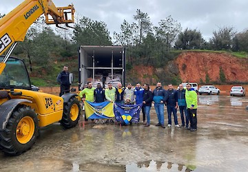 Veteranos do CF Esperança de Lagos promoveram acção solidária com as vítimas da Marinha Grande devido à tempestade Kristin
