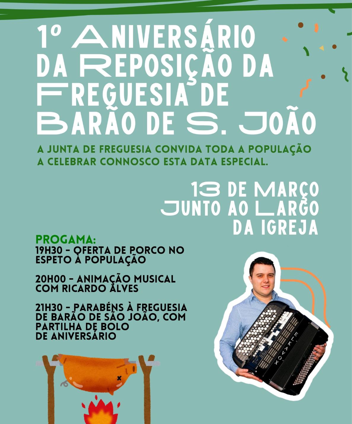 1º Aniversário da Reposição da Freguesia de Barão de S. João