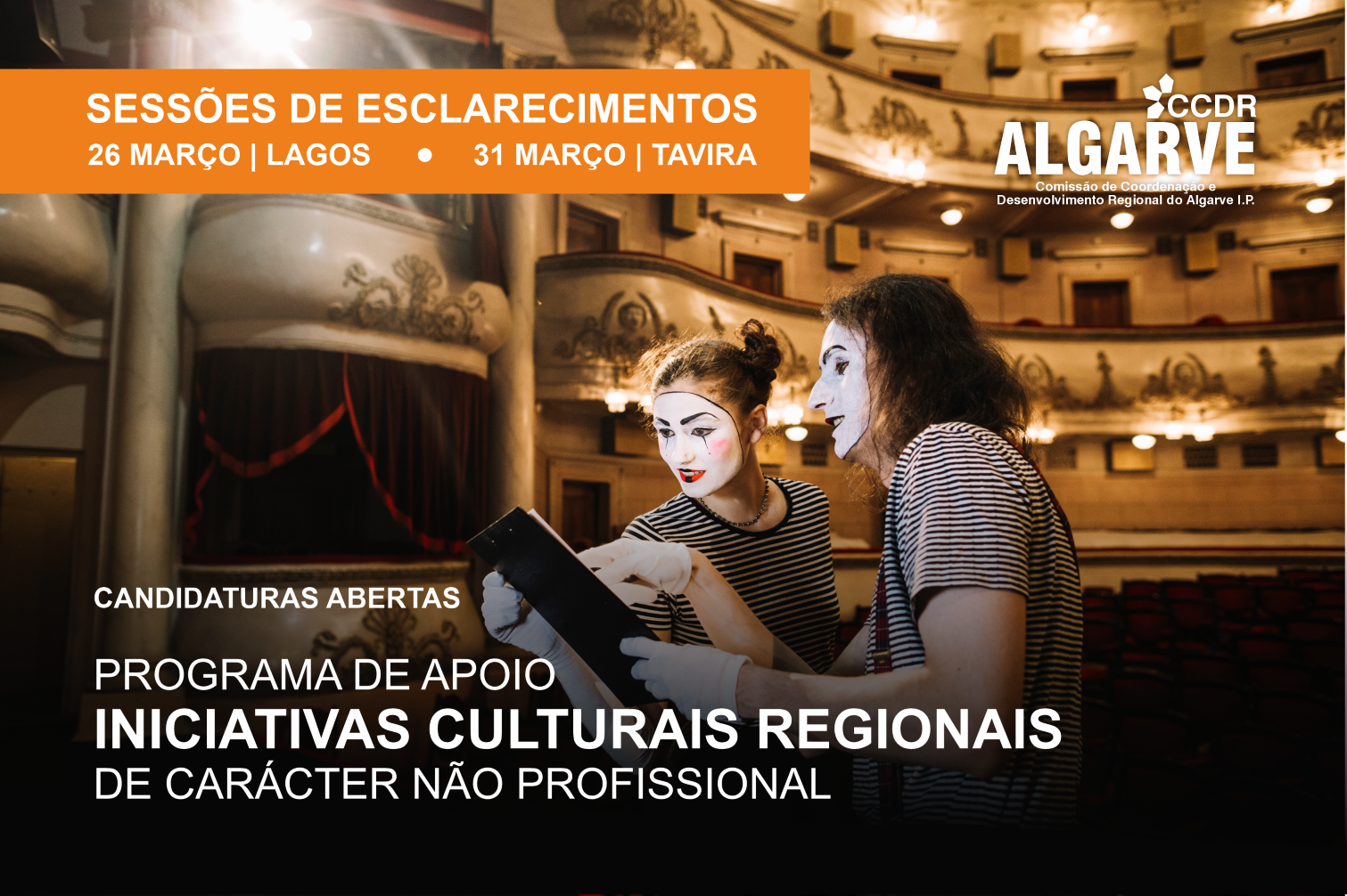 CCDR Algarve abre candidaturas ao Programa de Apoio a Iniciativas Culturais Regionais de Carácter Não Profissional