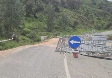 Vereadores do PS da Câmara de Aljezur preocupados com o Abatimento na Estrada Regional 268 (Bordeira- Carrapateira)