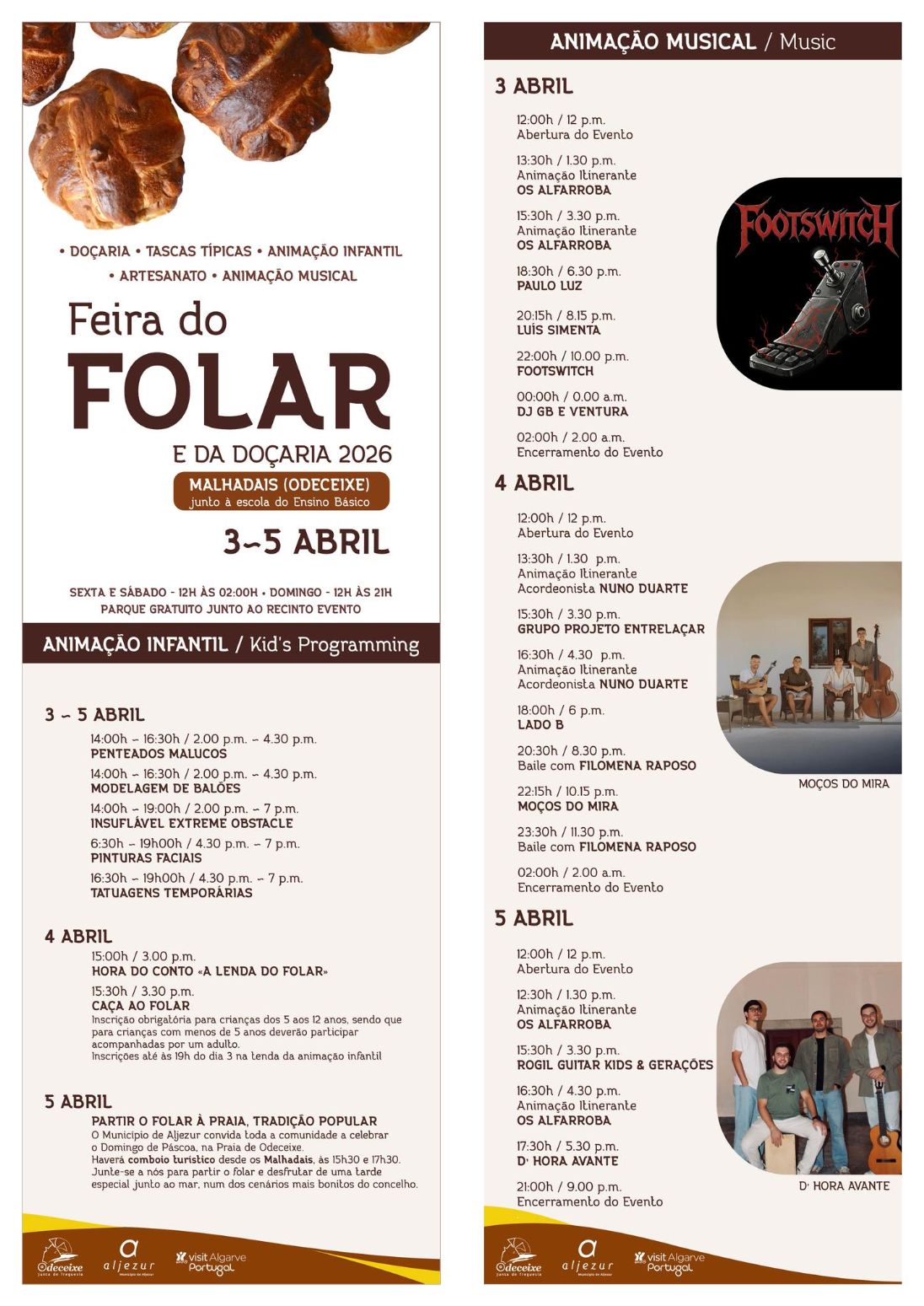 Feira do Folar e da Doçaria de Odeceixe – Programação Completa