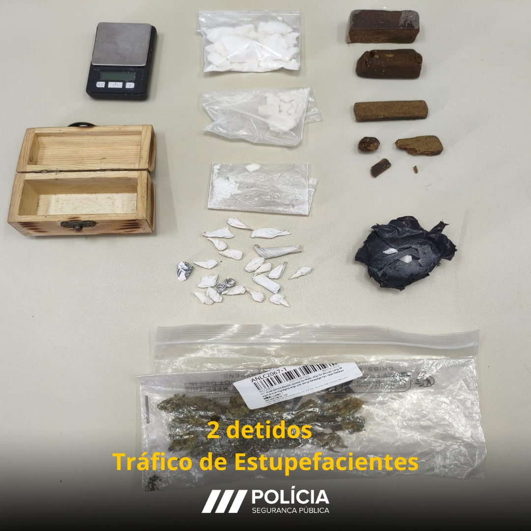 PSP detém suspeitos por tráfico de estupefacientes em Lagos e Tavira