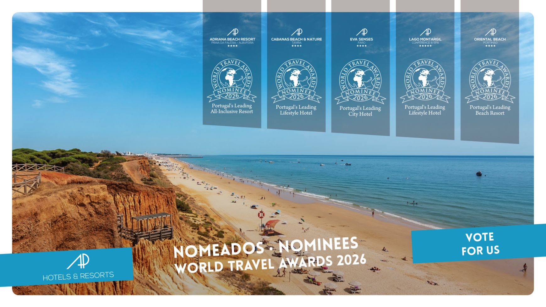 AP Hotels & Resorts distinguido com múltiplas nomeações nos World Travel Awards 2026
