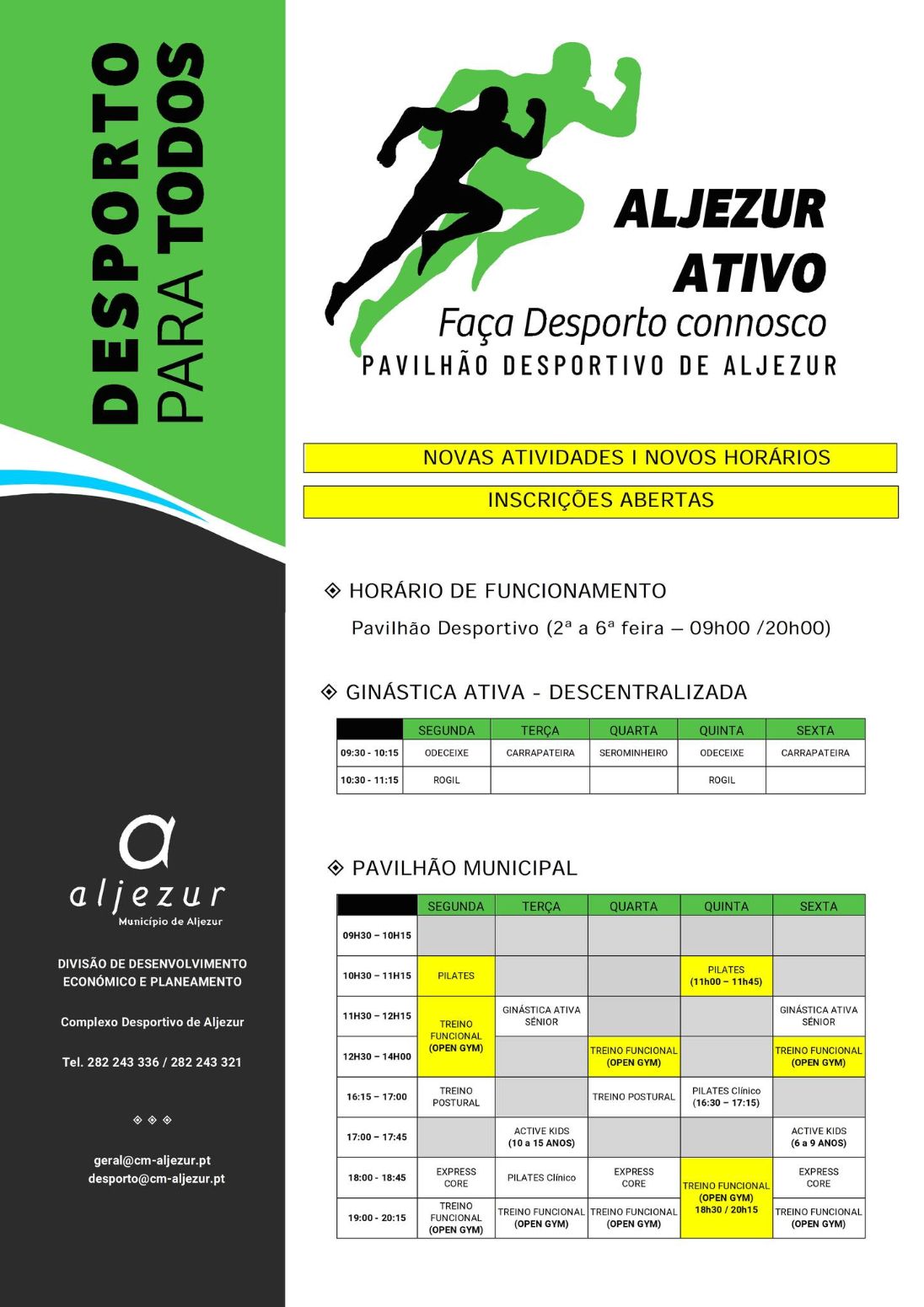 Novas Actividades Desportivas no Complexo Desportivo de Aljezur