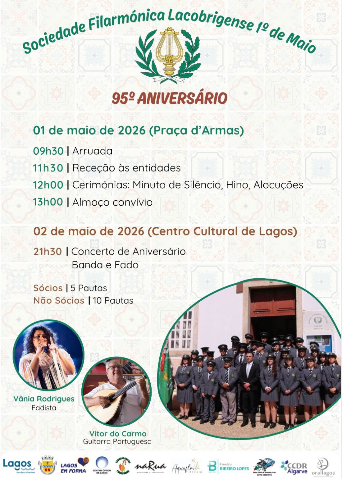 Celebração do 95º Aniversário da Sociedade Filarmónica Lacobrigense 1º de Maio