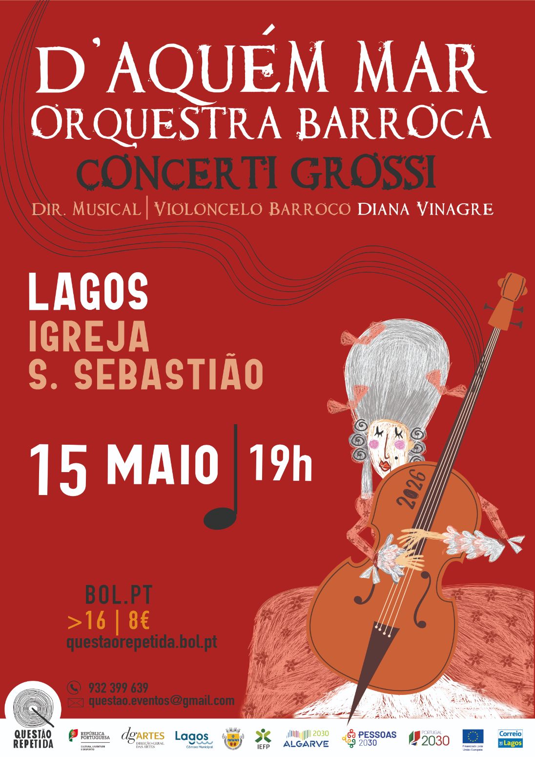 Orquestra Barroca D’Aquém Mar apresenta Concerti Grossi em Lagos e Vila Real de Santo António