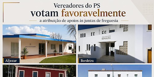 Vereadores eleitos pelo Partido Socialista de Aljezur votam favoravelmente apoios às Juntas de Freguesia