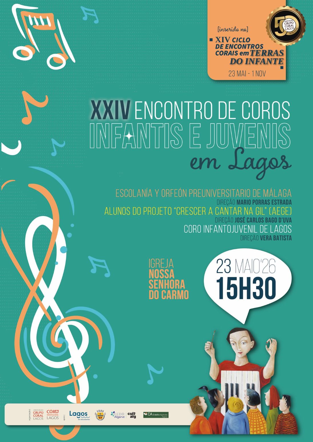 XXIV Encontro de Coros Infantis e Juvenis abre o 14.º Ciclo de Encontros Corais em Terras do Infante