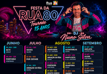 A Rua 80 celebra 15 anos e leva a «Festa da Rua 80» a oito concelhos do Algarve