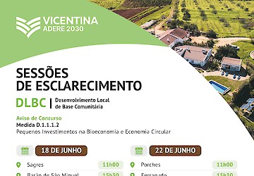 A Vicentina promove Sessões de Esclarecimento sobre os apoios PEPAC aos Pequenos Investimentos na Bioeconomia e na Economia Circular