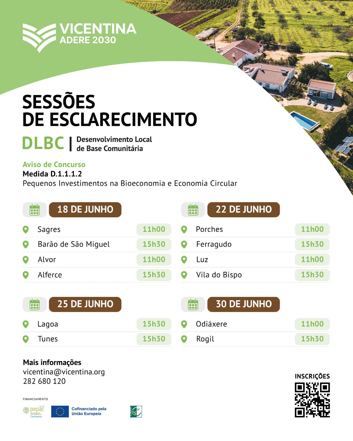 A Vicentina promove Sessões de Esclarecimento sobre os apoios PEPAC aos Pequenos Investimentos na Bioeconomia e na Economia Circular