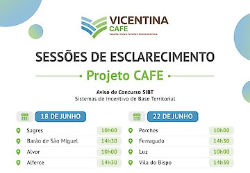 A Vicentina promove Sessões de Esclarecimento sobre apoios ao SIBT no âmbito do Projeto Vicentina CAFE