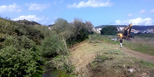 Limpeza e desobstrução de ribeiras  adjacentes ao núcleo urbano de Aljezur