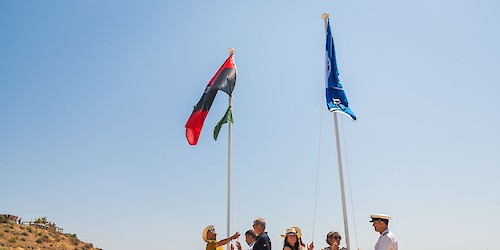 Hasteada pela primeira vez a única Bandeira Azul numa praia fluvial algarvia, no Centro de Atividades Náuticas da Barragem de Odeleite