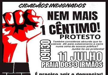 Cidadãos Indignados num novo Protesto público contra a cobrança ilegal no acesso à Praia dos 3 Irmãos, em Alvor