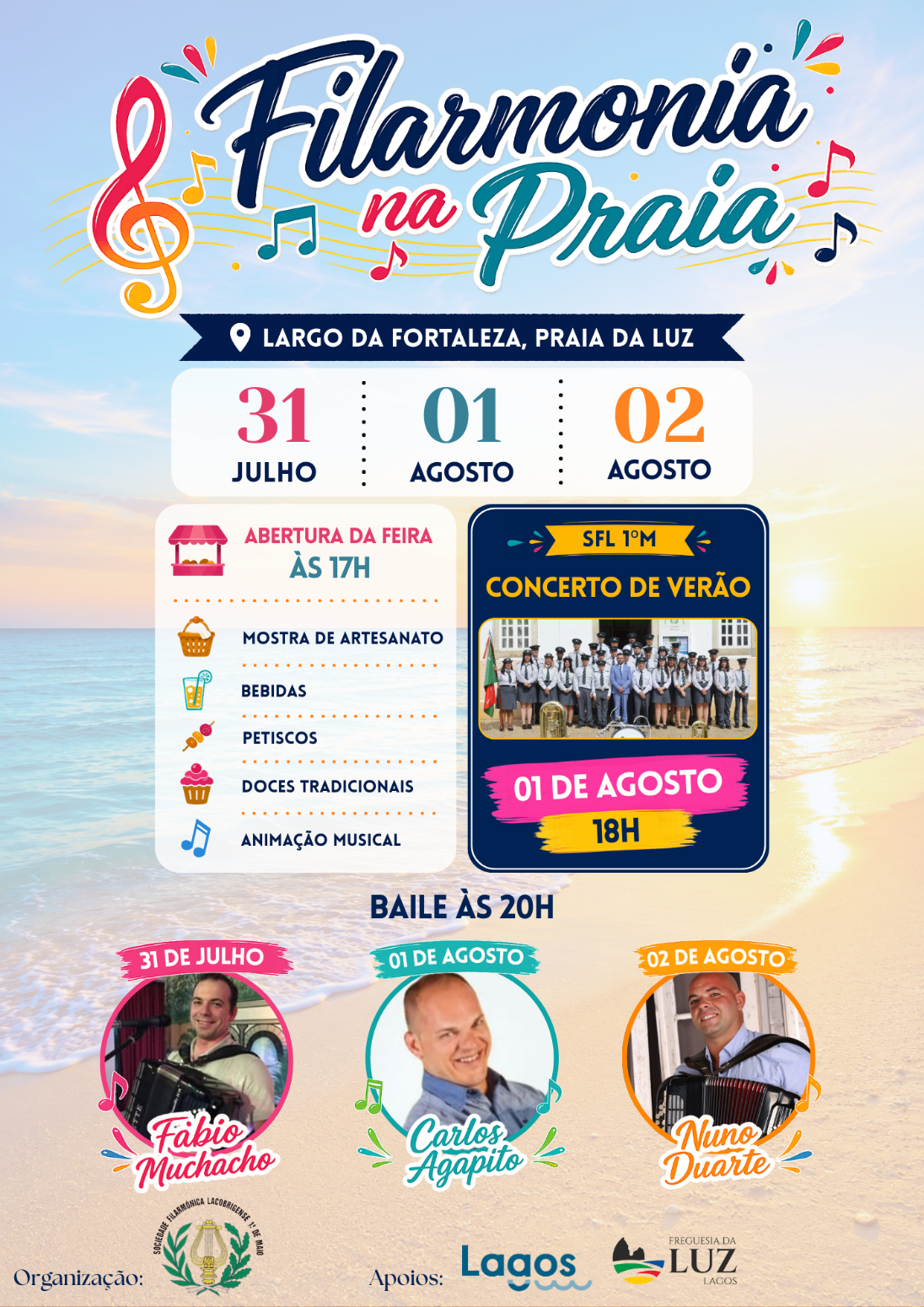 Filarmonia na Praia na Fortaleza da Vila da Luz