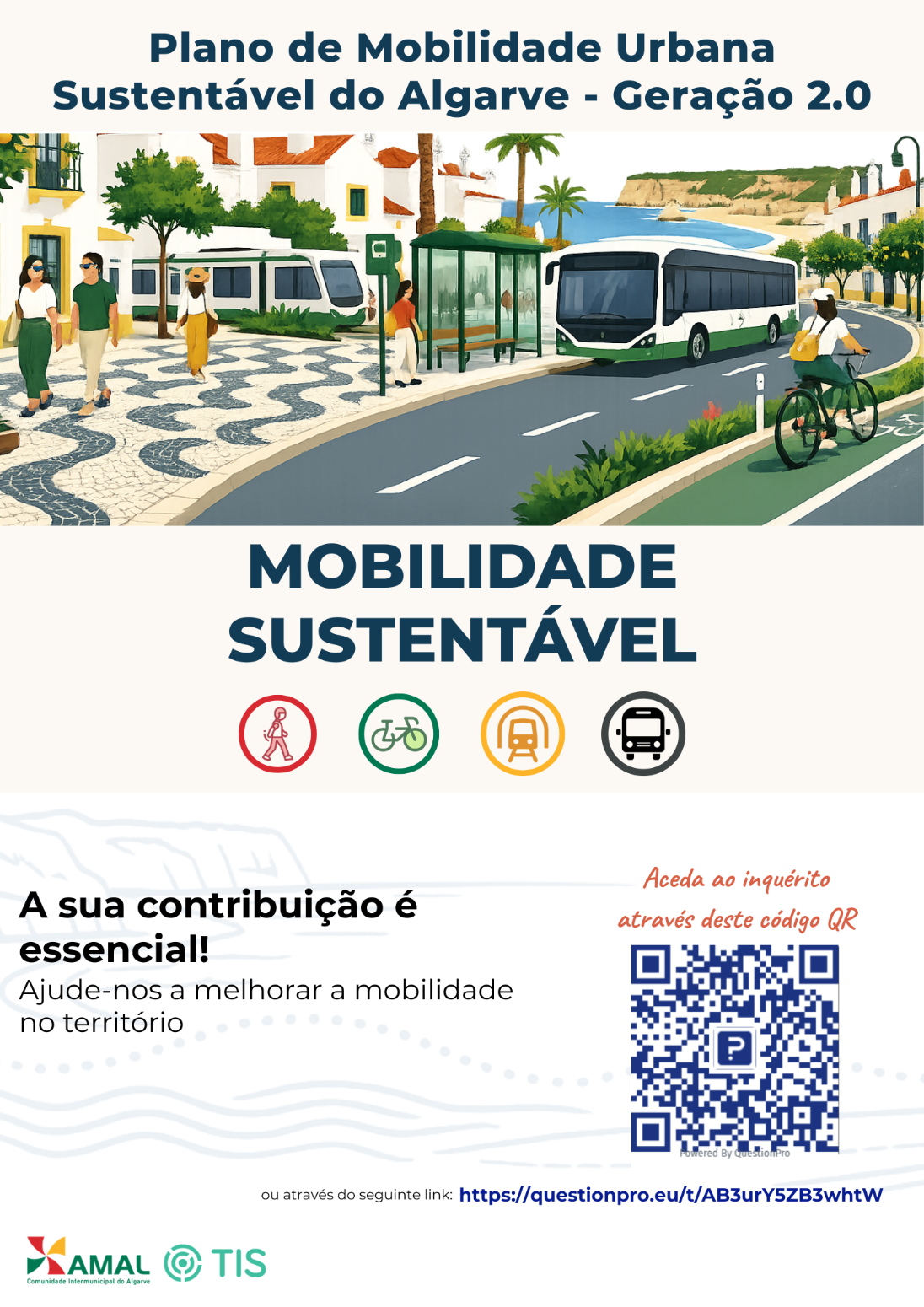 Participe no Inquérito à Mobilidade do PMUS Algarve 2.0