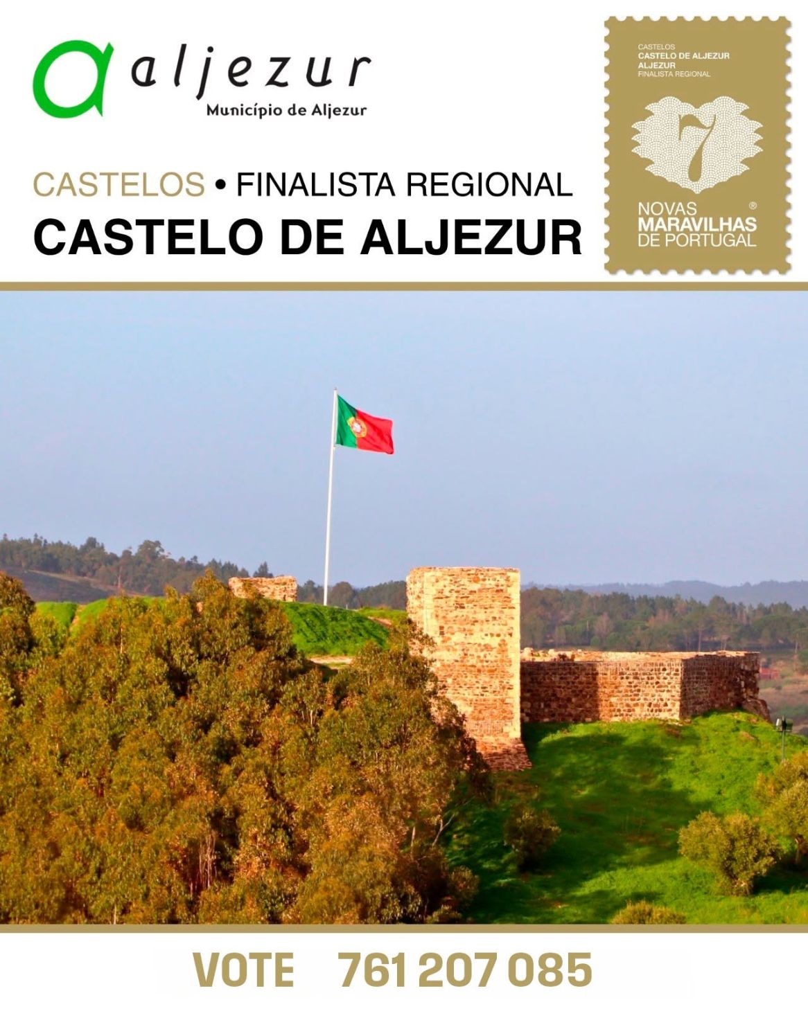 Vamos votar no Ribat da Arrifana e no Castelo de Aljezur até às 18horas do dia 25 de Julho