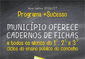 Município de Vila do bispo oferece cadernos de fichas aos alunos dos 1º, 2º e 3º ciclos do concelho