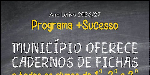 Município de Vila do bispo oferece cadernos de fichas aos alunos dos 1º, 2º e 3º ciclos do concelho
