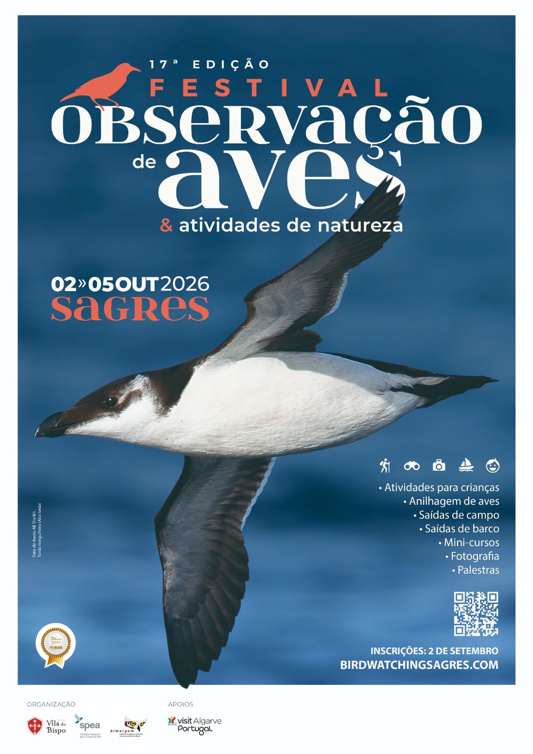 Programa do Festival de Observação de Aves já está disponível online