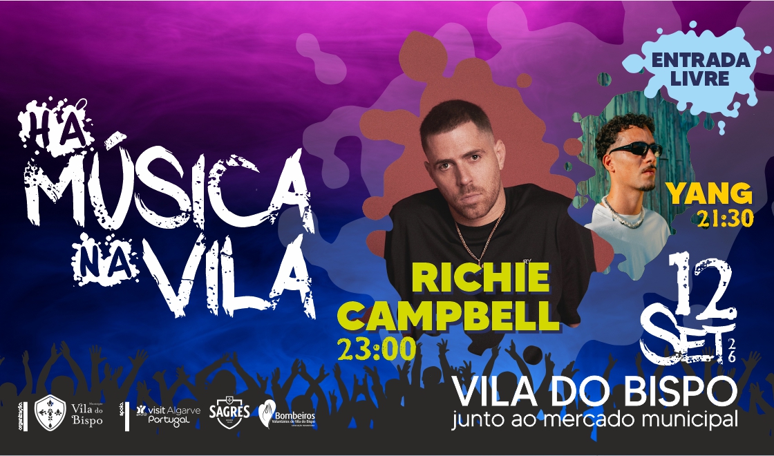 "Há Música na Vila" despede-se do verão com Richie Campbell e Yang