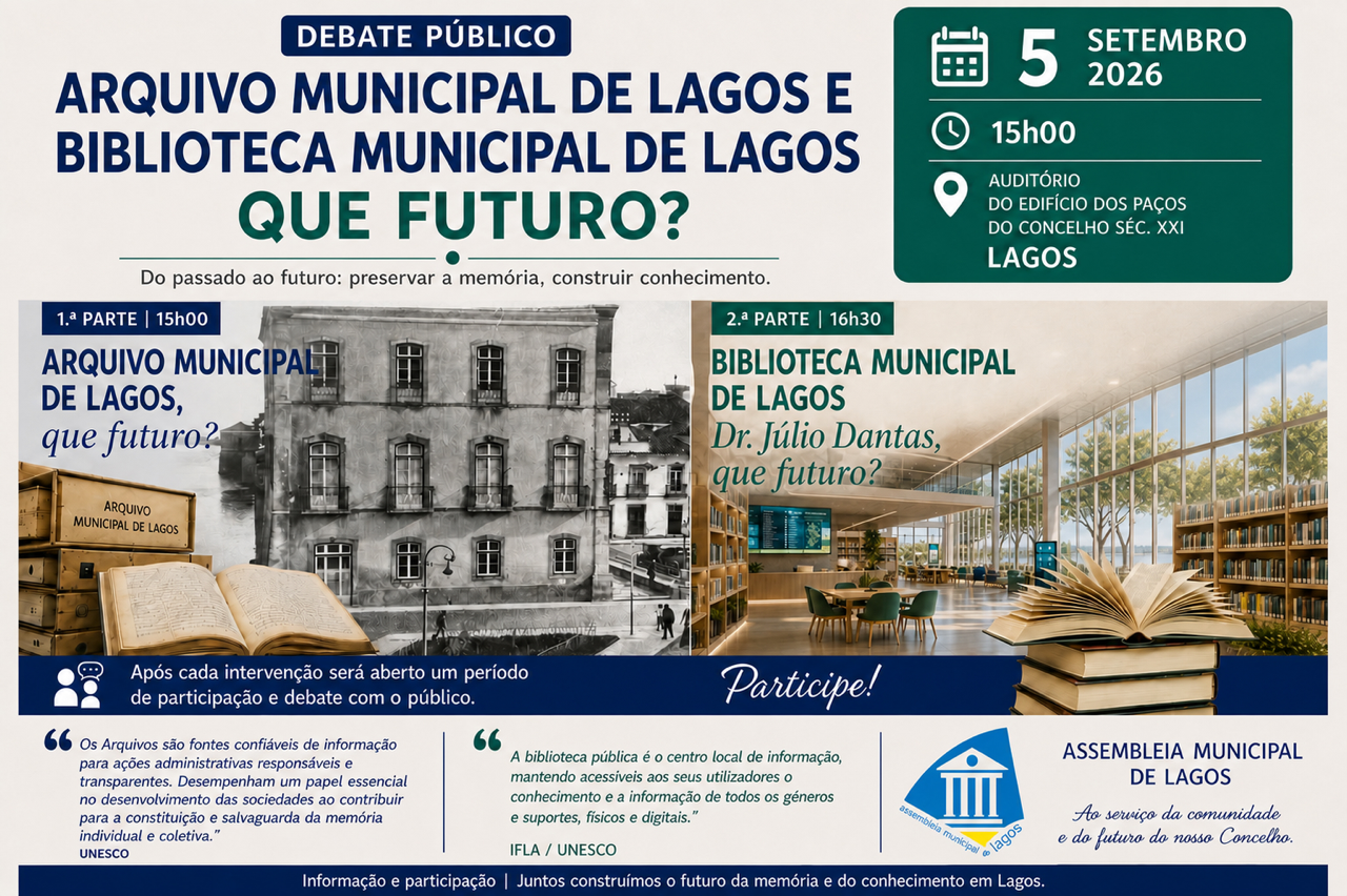 Debate Público: Arquivo Municipal de Lagos e Biblioteca Municipal de Lagos - Que Futuro?