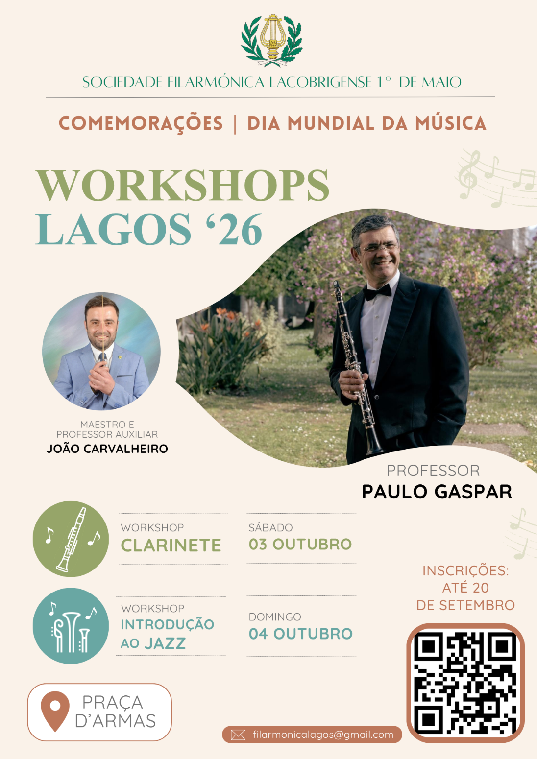 Workshops Lagos '26 - Sociedade Filarmónica Lacobrigense 1º de Maio