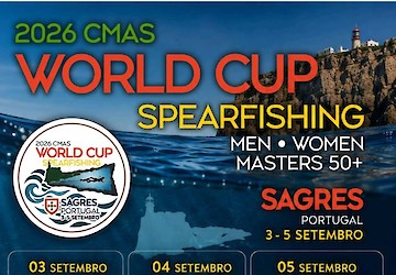 Sagres recebe a Taça do Mundo de Clubes e Campeonato Nacional de Triplas de Pesca Submarina