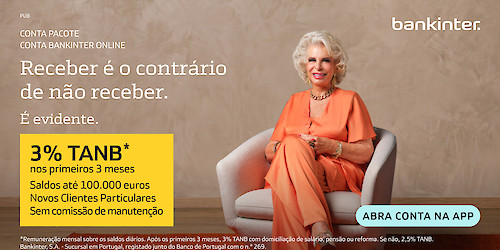 Bankinter aumenta para 3% a remuneração da conta à ordem para novos clientes e Lili Caneças torna a escolha evidente